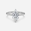 marquise solitaire white gold ring