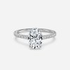 oval solitaire hidden halo engagement ring