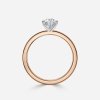 pear cut wedding band rose gold