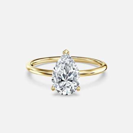 2.58ct Adaya Pear Solitaire Engagement Ring In 14K Yellow Gold (US Size: 7.5)