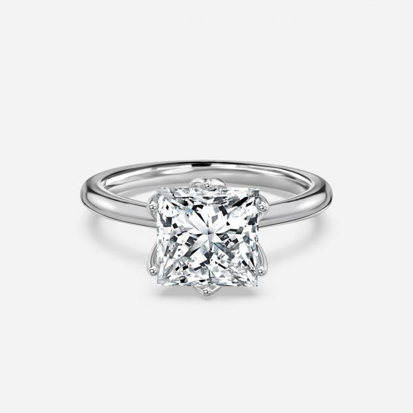 platinum solitaire princess ring