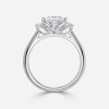 princess cut three stone wedding band white gold