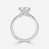 princess white gold solitaire diamond ring