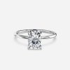 radiant cut diamond ring with solitaire