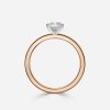 radiant cut wedding band rose gold