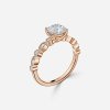 rose gold circle engagement ring