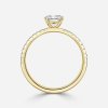 round cut diamond band wedding band yellow gold