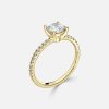 single band cushion diamond ring