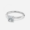 solitaire cushion cut rings