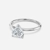 solitaire heart cut engagement rings