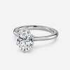solitaire oval engagement ring with wedding band
