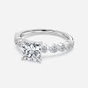 solitaire pear cut white gold