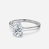 solitaire pear cut white gold