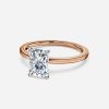 solitaire radiant cut engagement ring