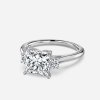 three stone princess cut engagement rings