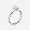 unique 3 carat emerald cut solitaire engagement ring