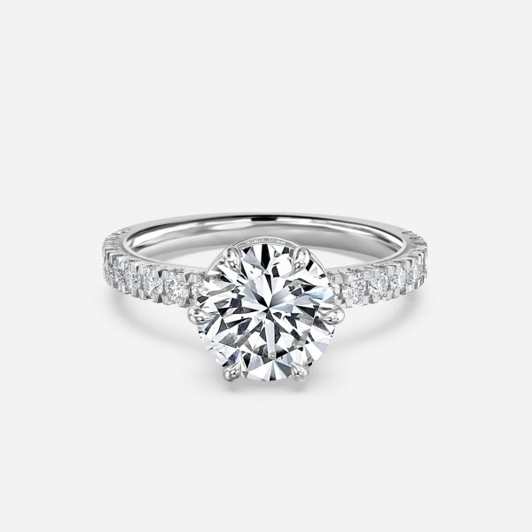 white gold round engagement ring hidden halo