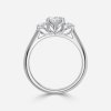 white stone oval cut diamond engagement ring