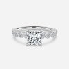 women pear cut solitaire diamond ring