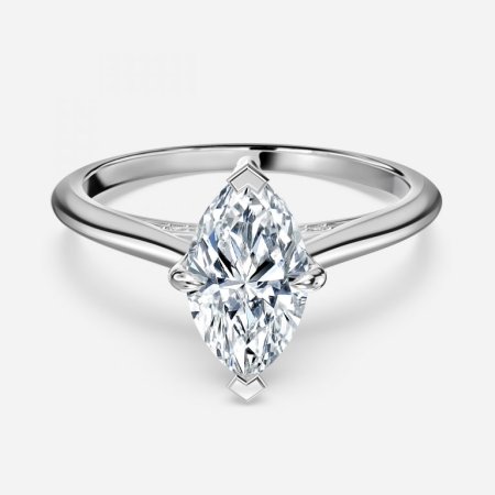 Kensley Marquise Hidden Halo Engagement Ring