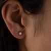 round cut earrings stud earrings
