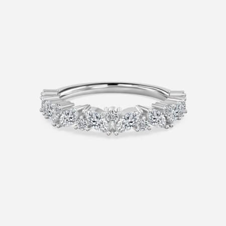 Round and Marquise Diamond Stackable Ring Round and Marquise Diamond Stackable Ring