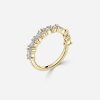 marquise and round diamond eternity band yellow gold band