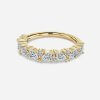 marquise and round diamond wedding band yellow gold