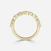 marquise and round eternity band yellow gold