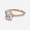 two carat emerald cut diamond ring