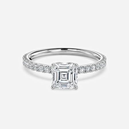 Lepidus Asscher Hidden Halo Engagement Ring Lepidus Asscher Hidden Halo Engagement Ring