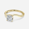 yellow gold asscher engagement ring