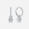 Round diamond earrings white gold