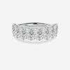 anniversary radiant diamond ring white gold