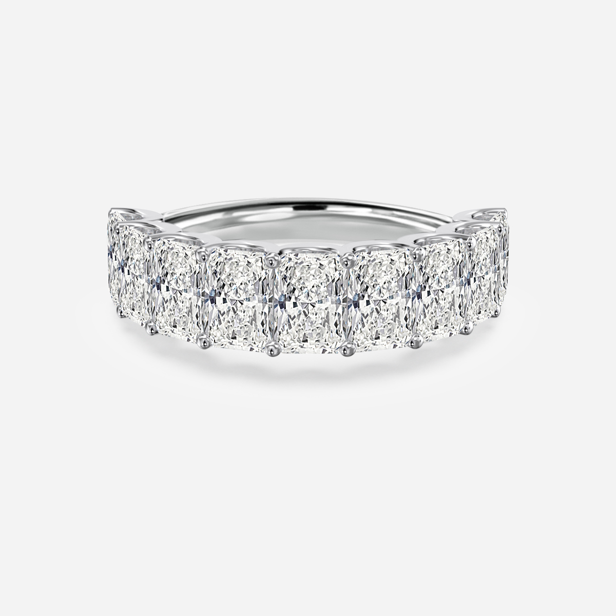 anniversary radiant diamond ring white gold
