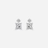 drop Princess diamond white gold earrings