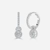halo set Round diamond white gold