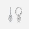 halo set pear diamond white gold