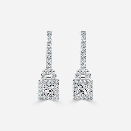 Halo Drop Princess Earrings