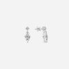 marquise cut diamond earring white gold