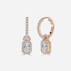 radiant diamond earrings rose gold