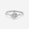 1.1 carat solitaire round engagement rings