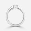 14k white gold cushion dimaond ring