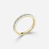 18k baguette diamond yellow gold ring