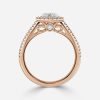 18k rose gold engagement ring cushion diamond
