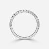 1ct white cut bezel wedding ring