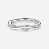 4 diamond stackable white gold wedding ring