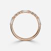 baguette cut diamonds rose gold wedding ring