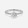 cathedral ronud cut engagement rings