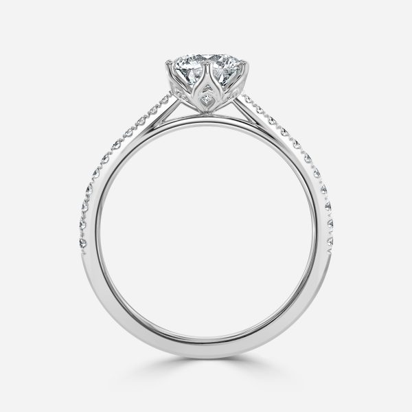 cathedral ronud engagement ring